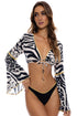 Luli Fama All The Skins Bell Sleeve Crop Top